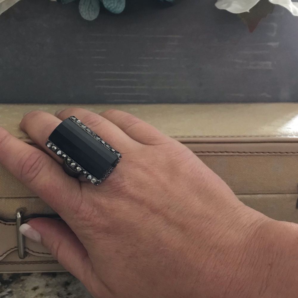 Large Gunmetal Costume Ring